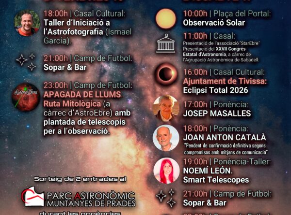 Conferència Eclipsi Total 2026 (a càrrec de Josep Masalles)